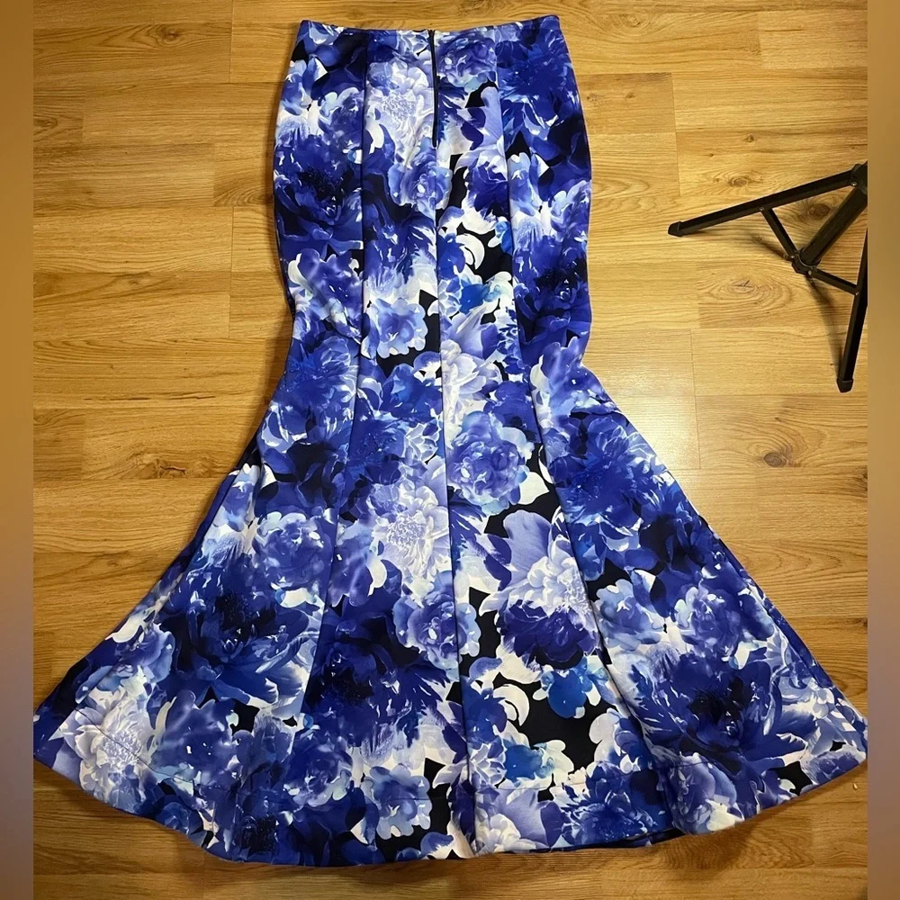 My Michelle Blue Floral Dress - Picture 1 of 3